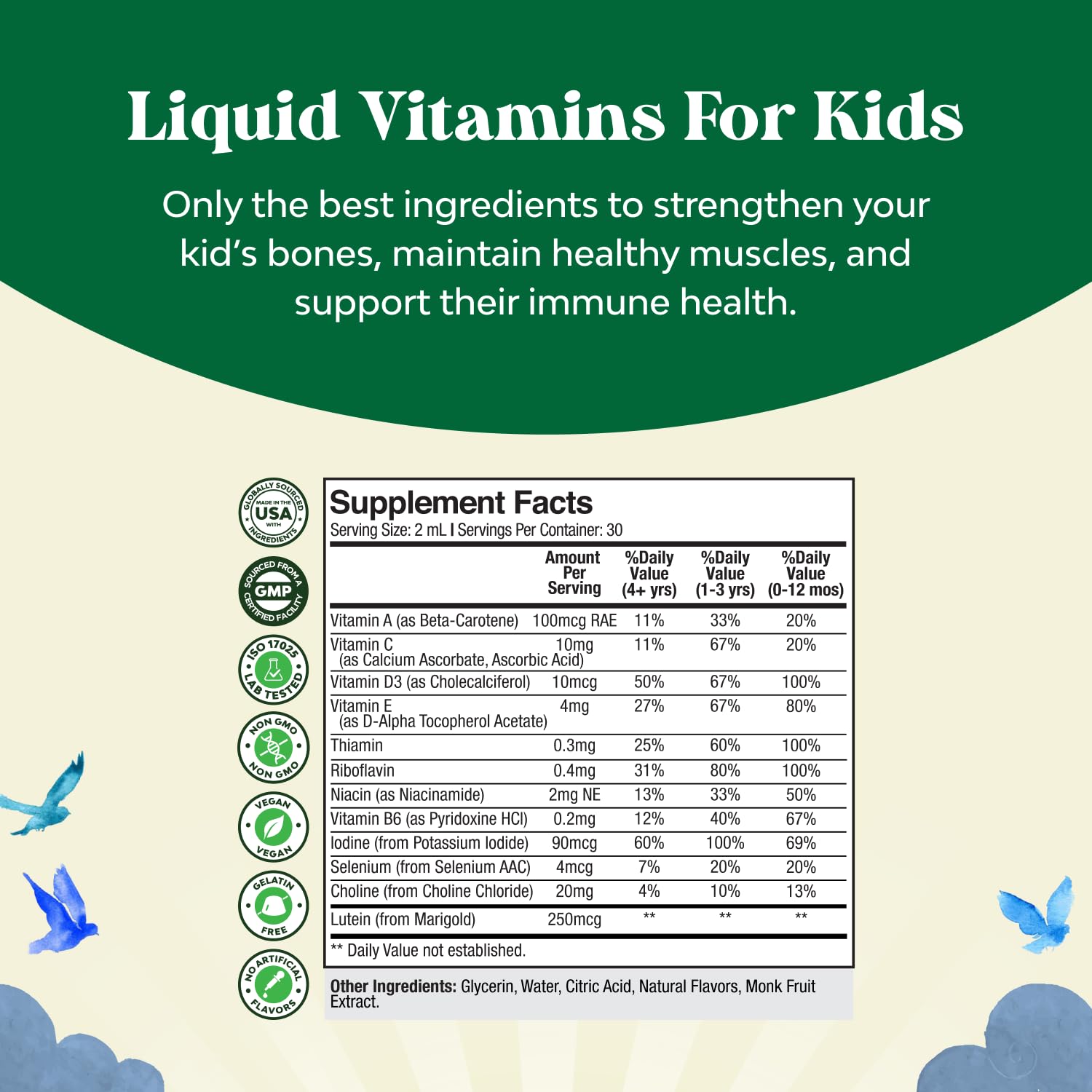 Apoyo inmunológico y salud ósea para niños, Nature's Craft.