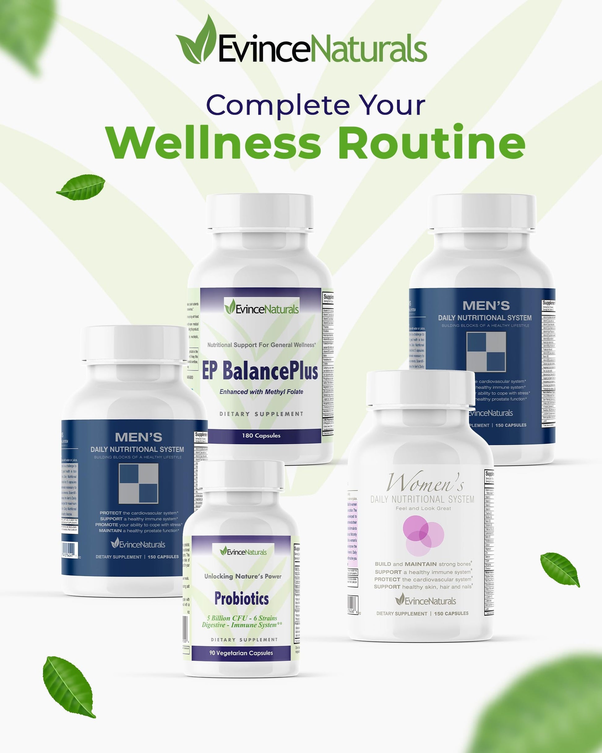 Apoyo mental multivitamínico EvinceNaturals para hombres.