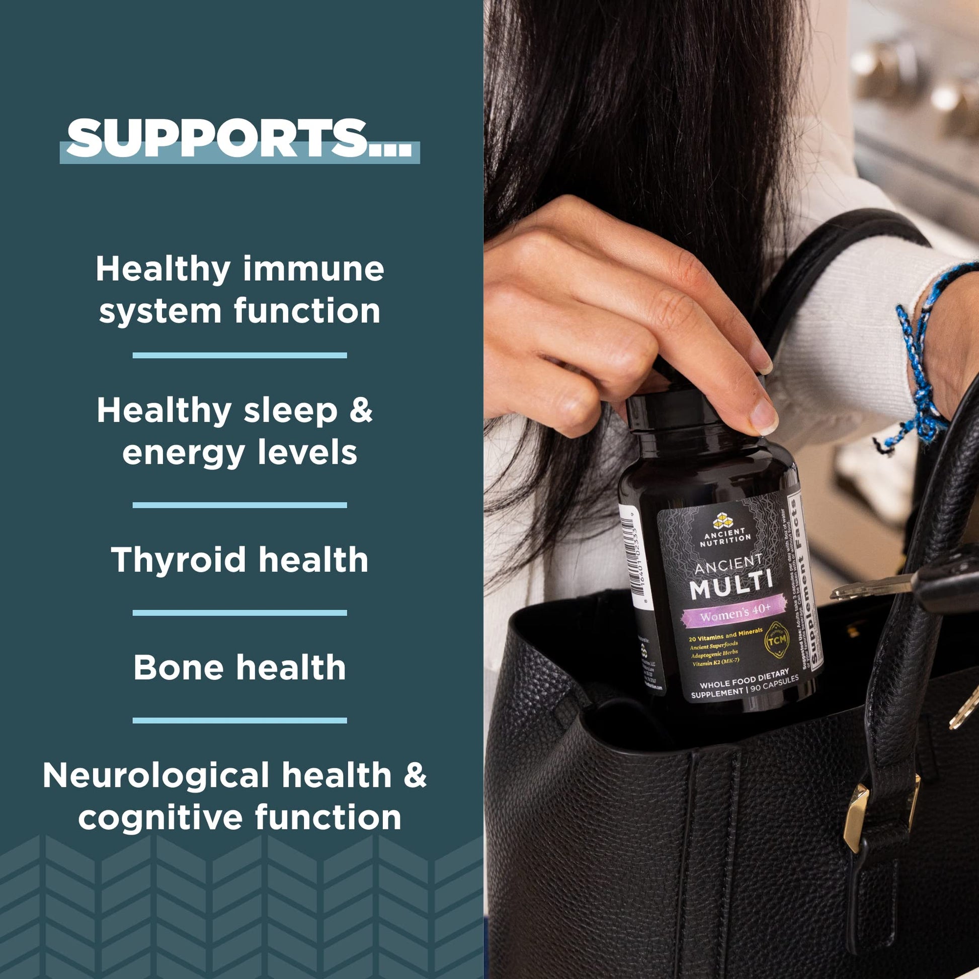 Apoya el sistema inmunológico con multivitaminas 40+