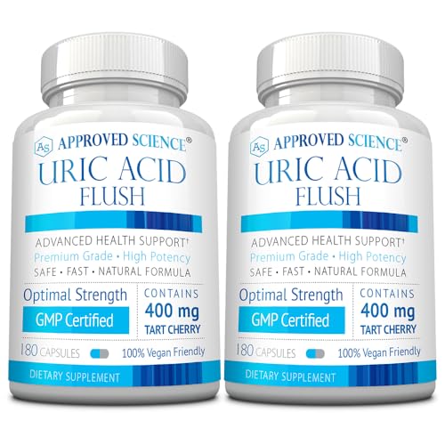 Botellas de Approved Science Uric Acid Flush 180 cápsulas