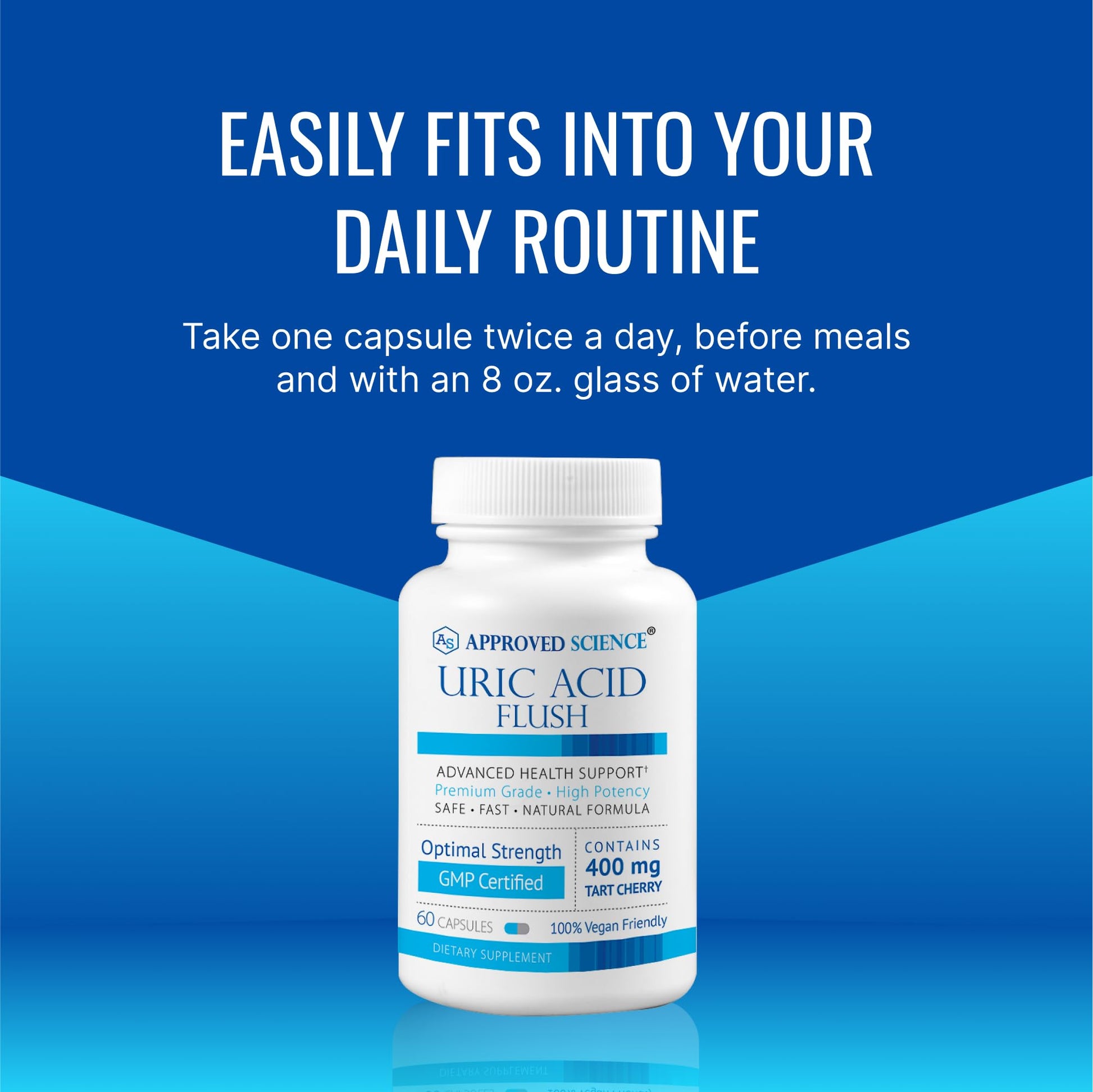 Approved Science uric acid flush imagen del producto con cápsulas