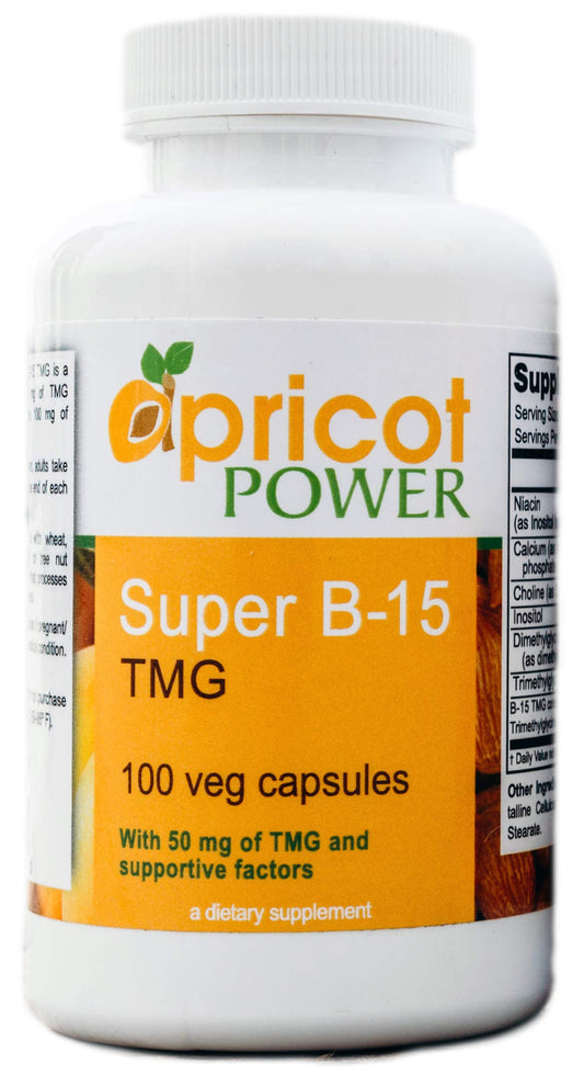 Apricot Power ácido pangámico B15 cápsulas veganas paquete 100