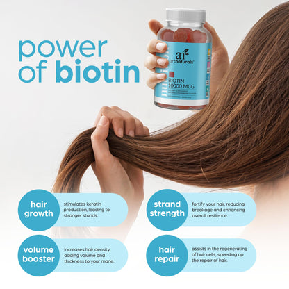 Gomitas de biotina para cabello y uñas