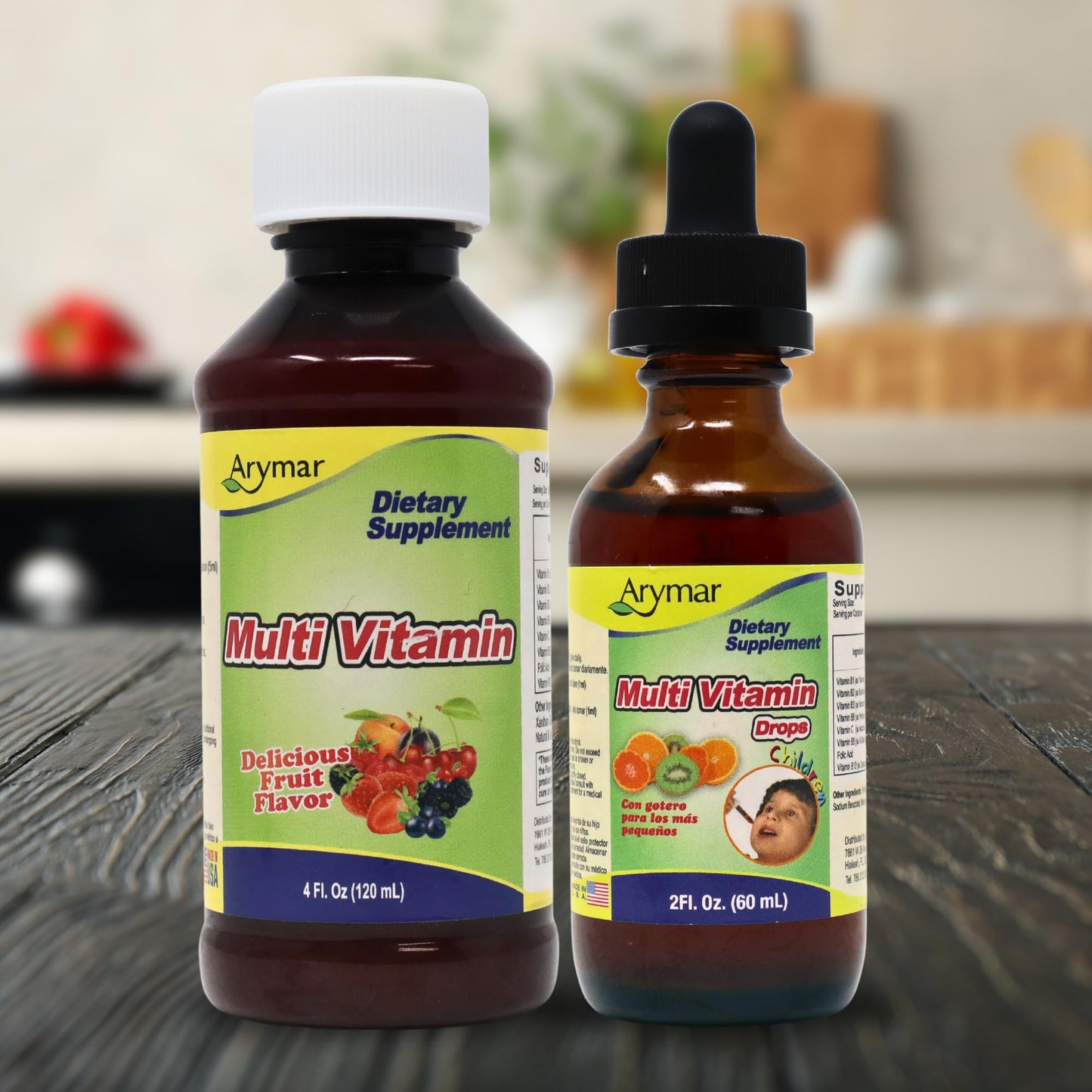 Arymar multivitaminas paquete con gotero para dosificación