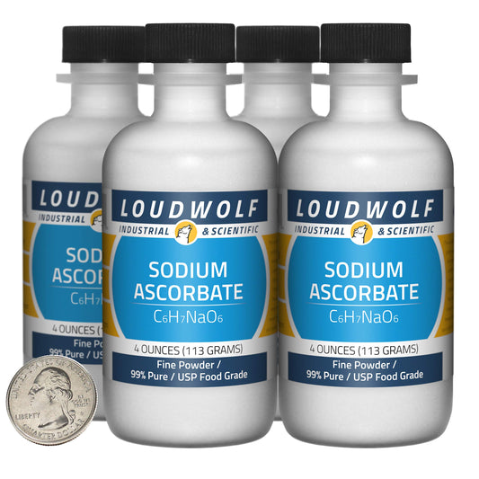 Ascórbato de Sodio polvo puro 1 libra 4 botellas