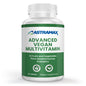 Frasco de multivitamínico vegano Astramax con 90 cápsulas