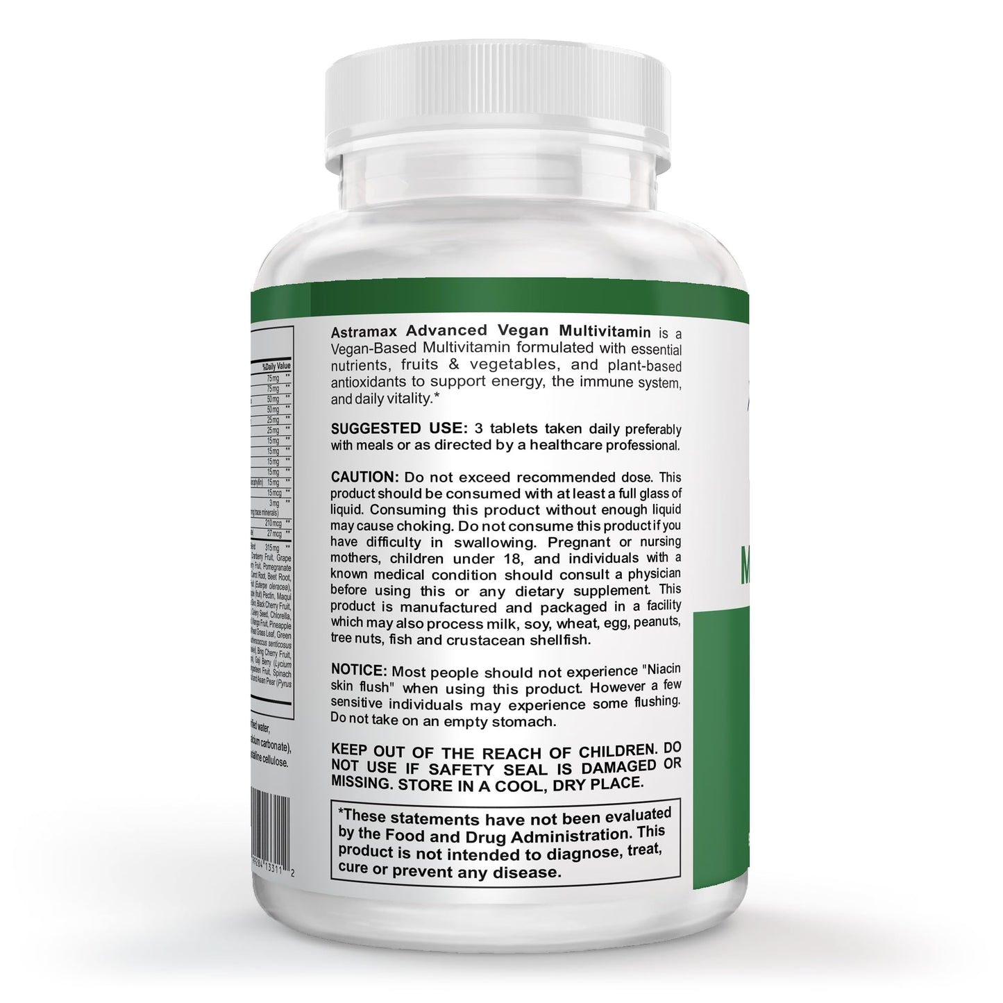 Tabletas multivitamínicas veganas Astramax para vitalidad diaria
