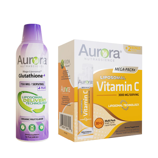 Aurora Nutrascience suplemento glutatión liposomal y vitamina C