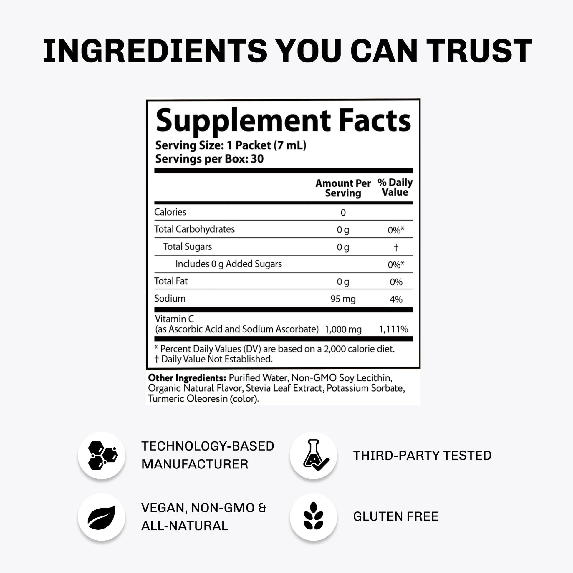Aurora Nutrascience Vitamina C sobres empaque para llevar