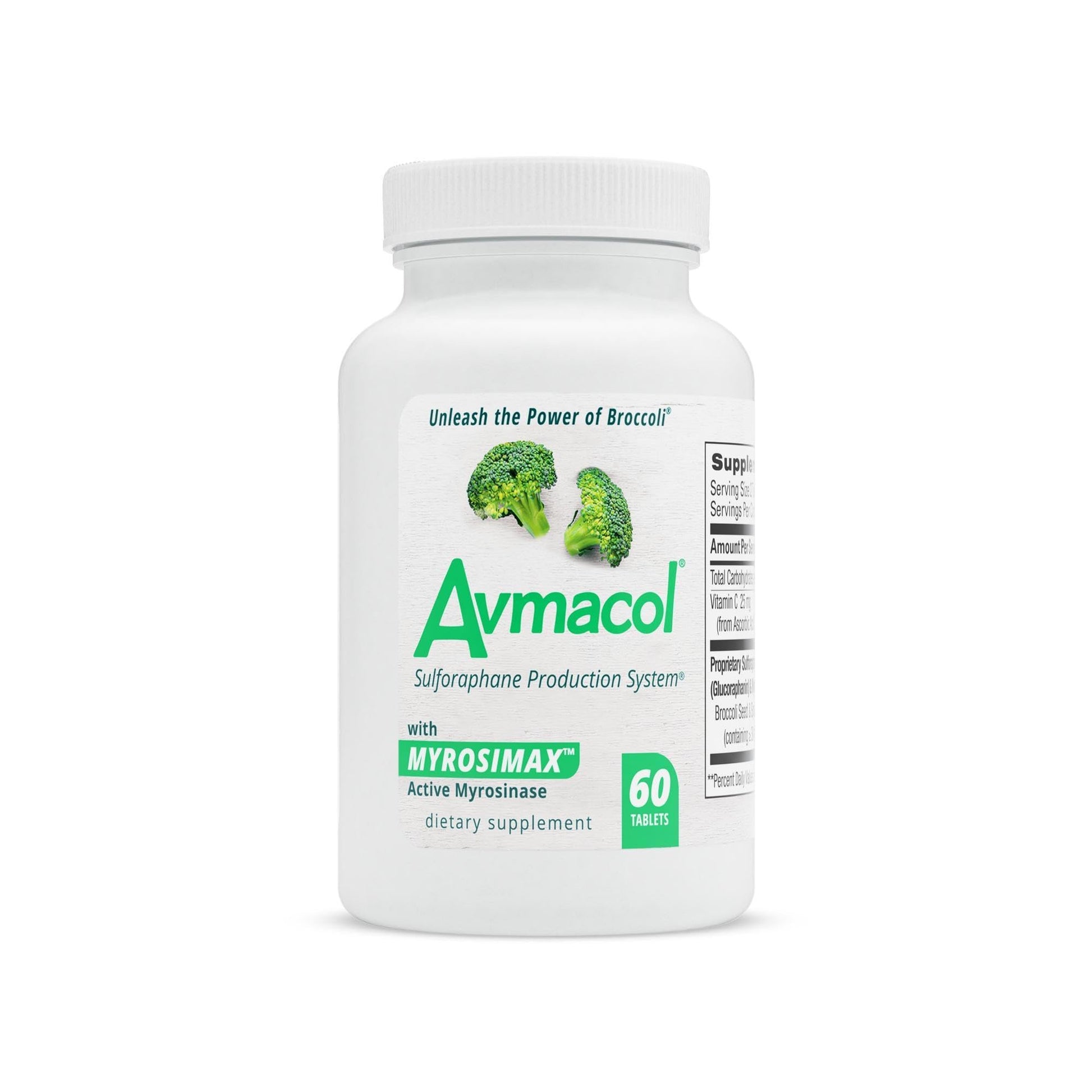 Botella de Avmacol con 60 comprimidos para desintoxicación natural