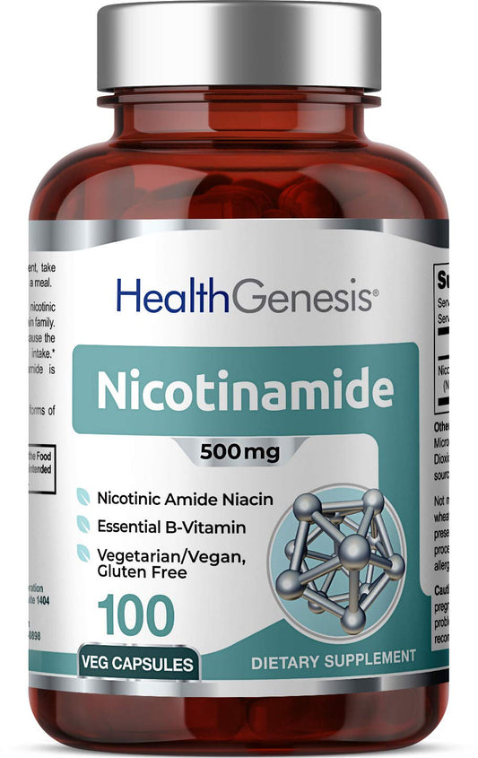 B-3 Nicotinamida 500 mg 100 cápsulas Health Genesis