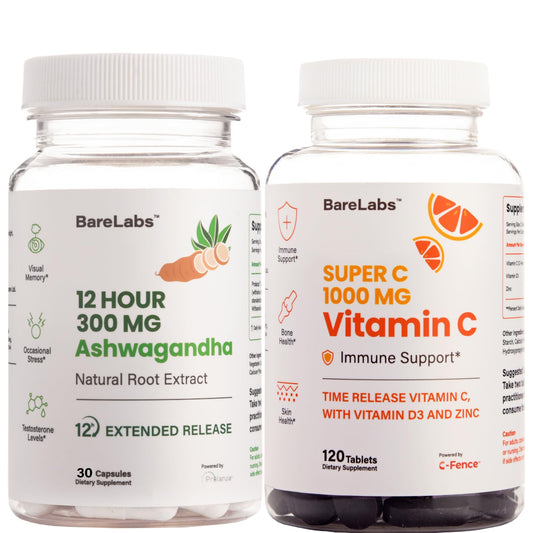 Suplemento BareLabs Ashwagandha 300mg con Vitamina C 1000mg
