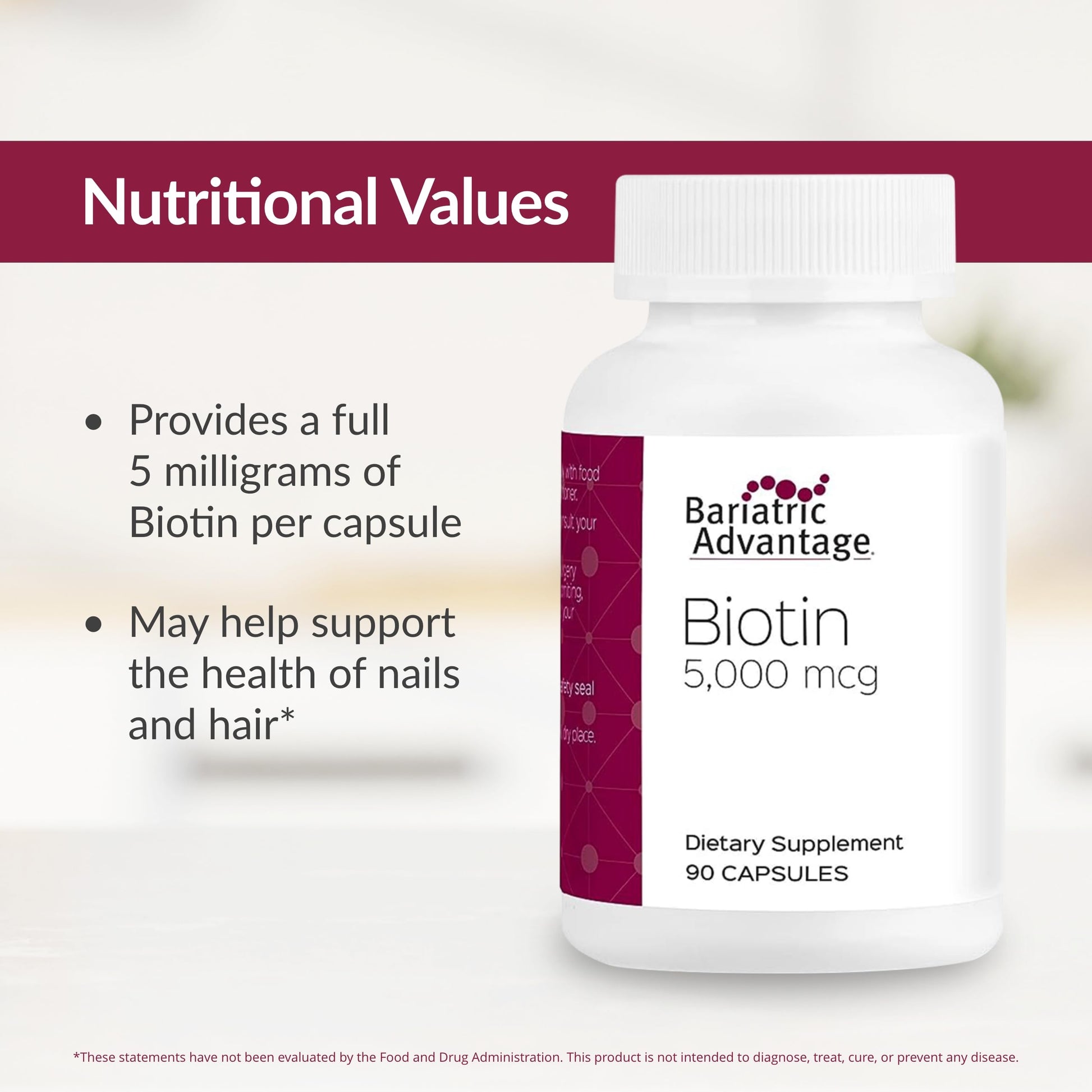 Bariatric Advantage cápsulas de biotina