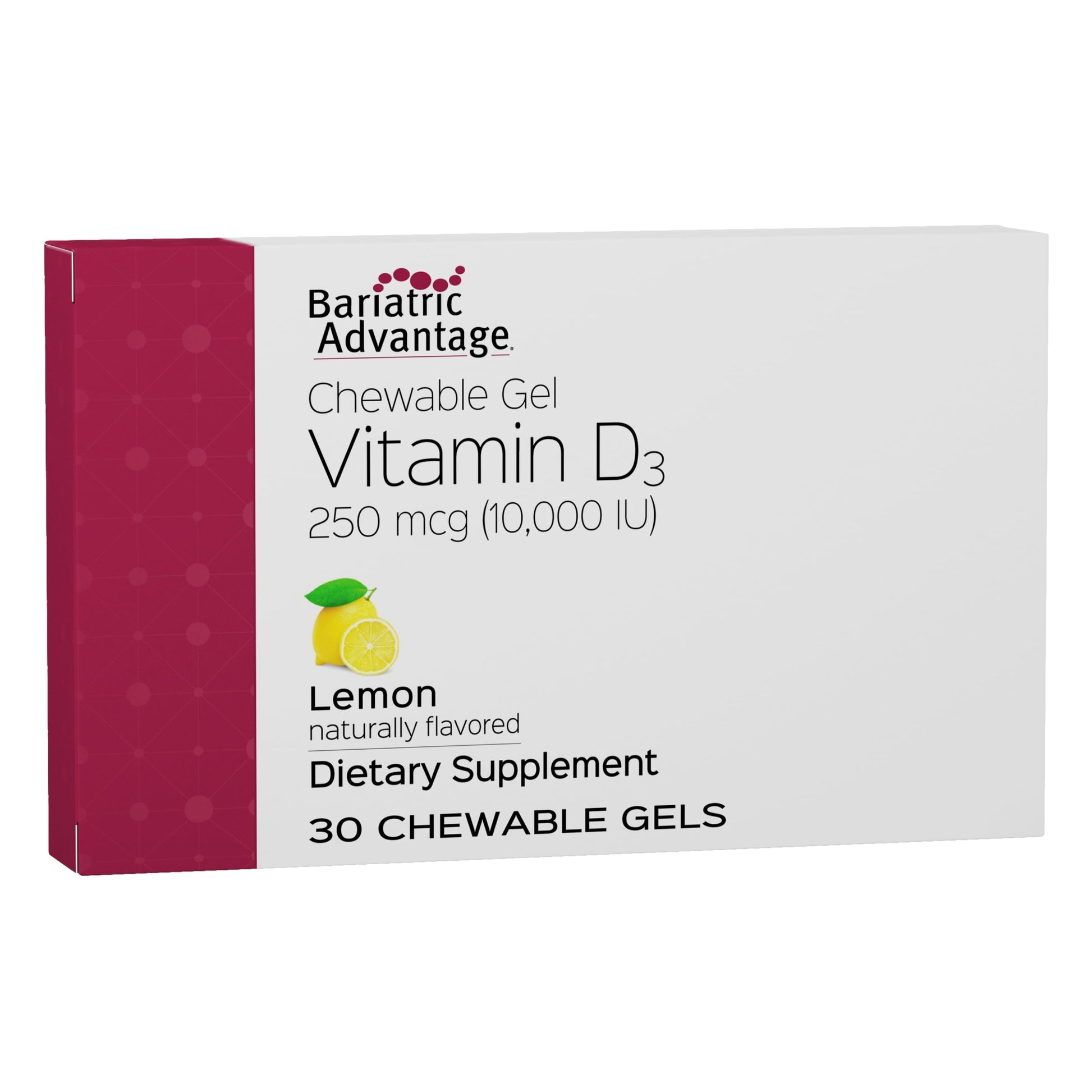 Bariatric Advantage gels vitamina D3 10,000 UI envase frontal