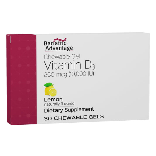 Bariatric Advantage gels vitamina D3 10,000 UI envase frontal