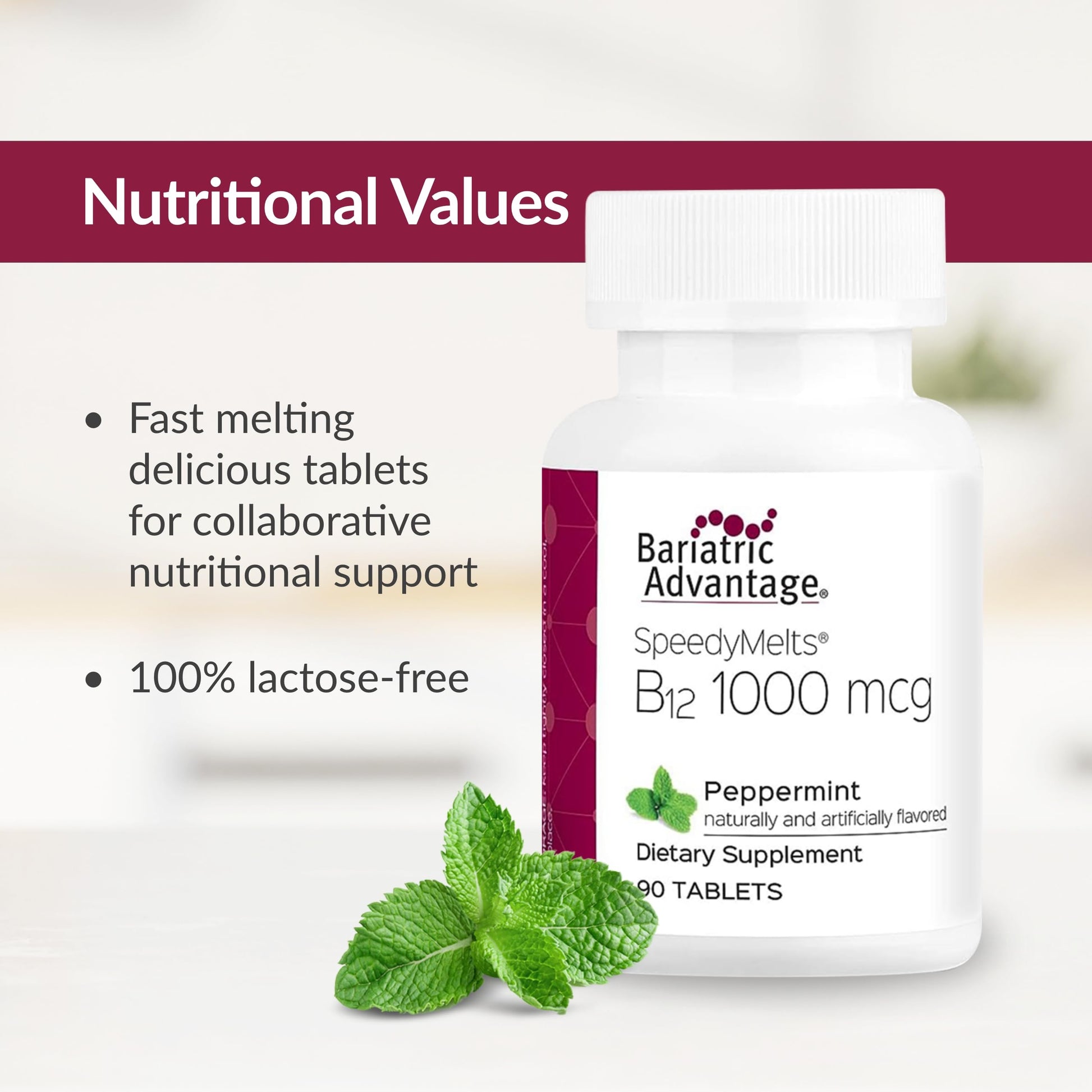 Bariatric Advantage suplemento b12 rapido con acido folico