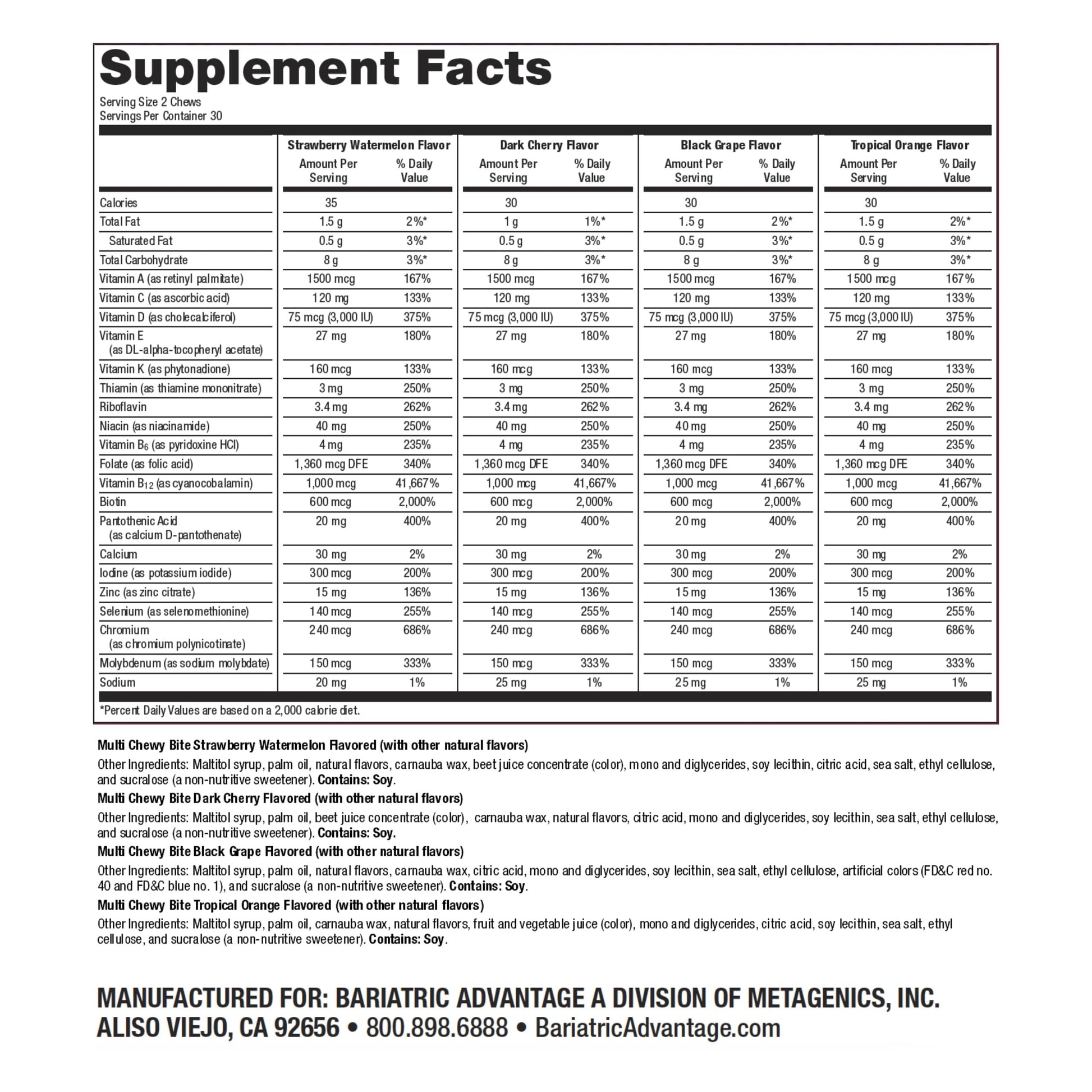 bariatric advantage suplemento nutricional detalles