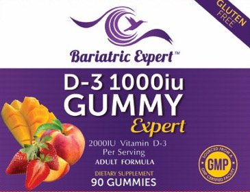 Etiqueta nutricional de vitamina D3 Bariatric Expert