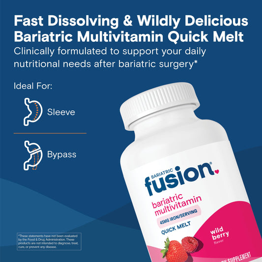 Tabletas de disolución rápida Bariatric Fusion sabor frutos silvestres