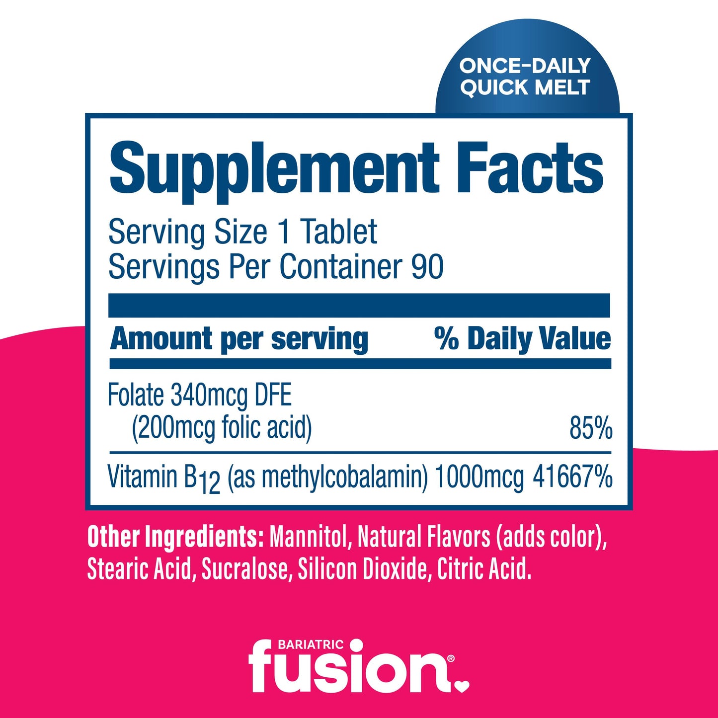 Bariatric Fusion vitamina b12 sin azúcar para estómagos sensibles