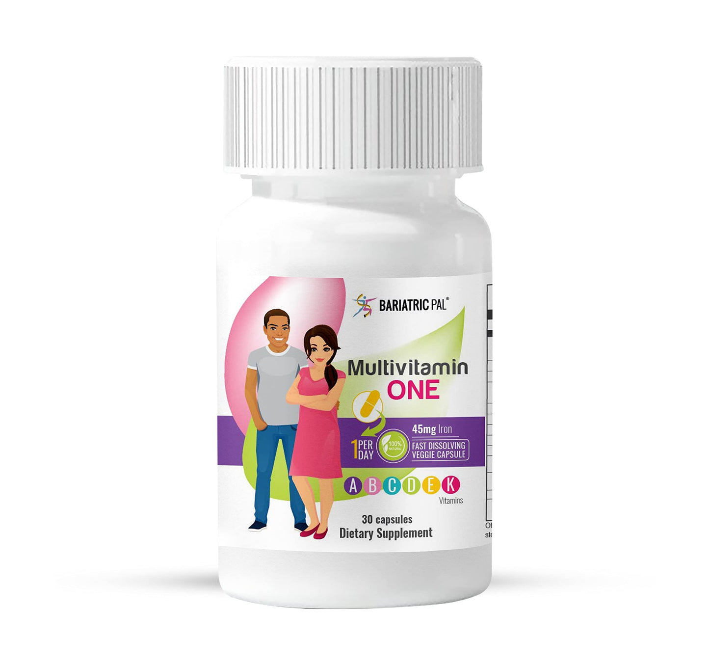 BariatricPal Multivitamin ONE con 45mg de hierro y menta fresca