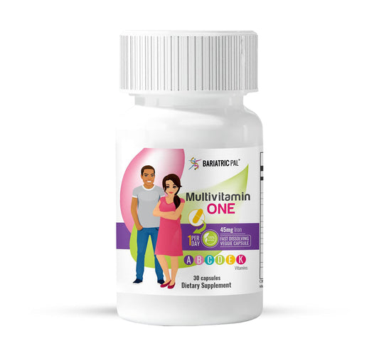 BariatricPal Multivitamin ONE con 45mg de hierro y menta fresca
