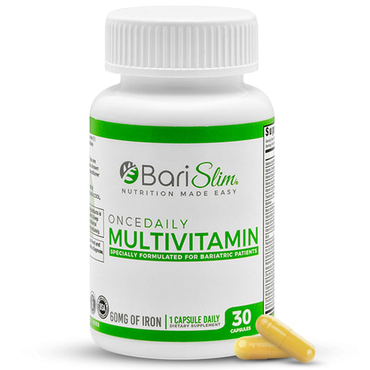 BariSlim multivitamínico bariátrico con 60mg de hierro.