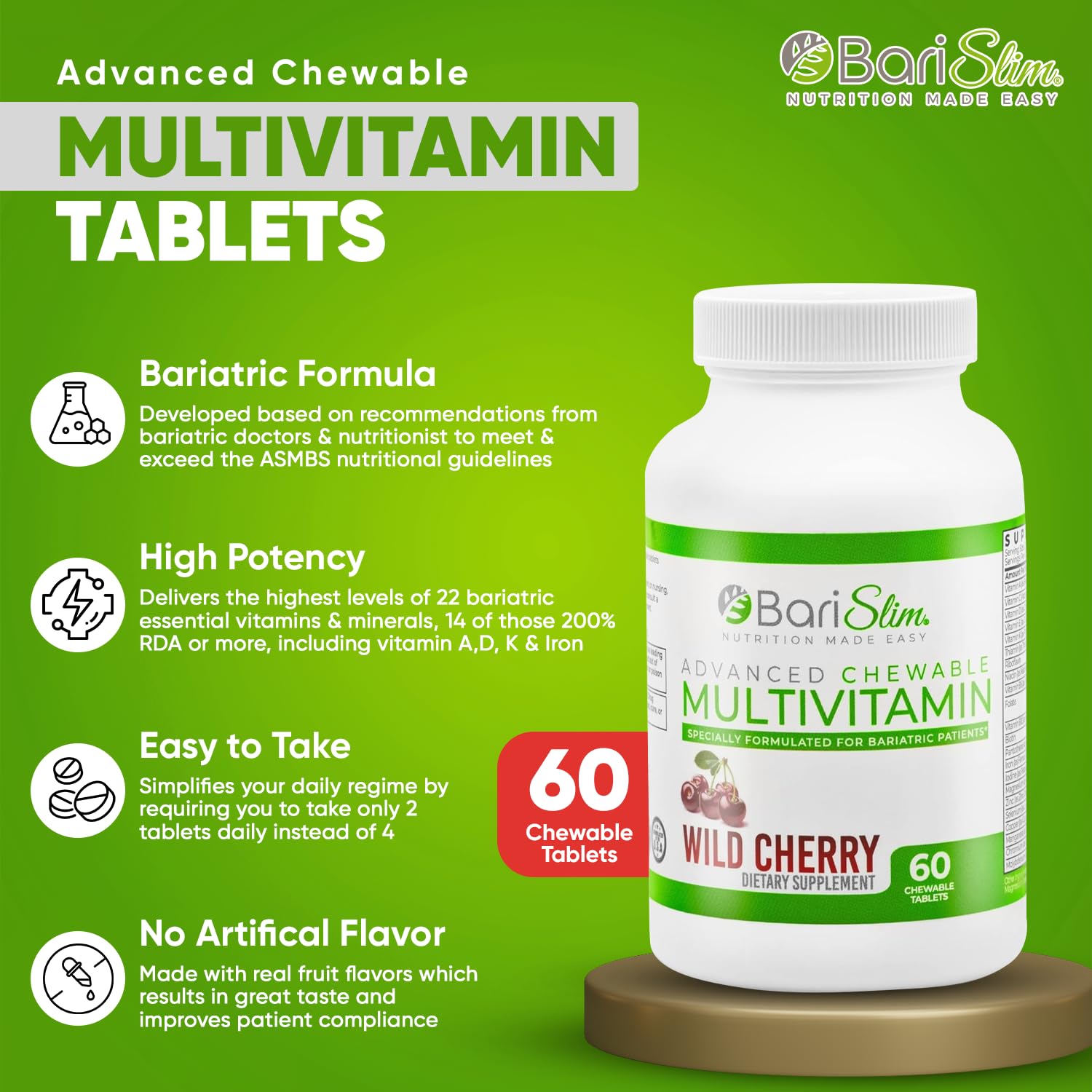 Barislim vitaminas y minerales en tabletas masticables