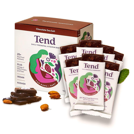 Barra prenatal orgánica Tend Daily Best sabor chocolate sal marina