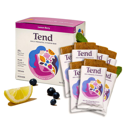 Barra prenatal orgánica Tend sabor limón y bayas