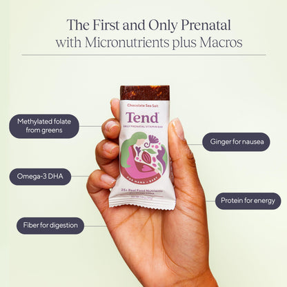 Barra prenatal Tend Daily envase frontal