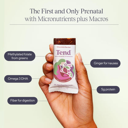 Barras Vitaminas prenatales Tend con folato y DHA