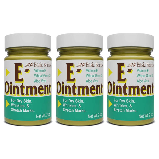 Basic Organics pomada vitamina e 2 onzas paquete 3