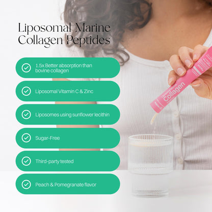 Batido con colágeno marino y glutatión liposomal