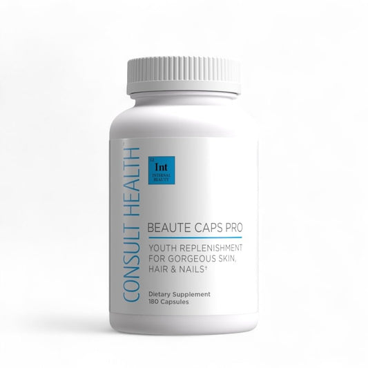 Botellas de Consult Health Beaute Caps PRO para piel y cabello