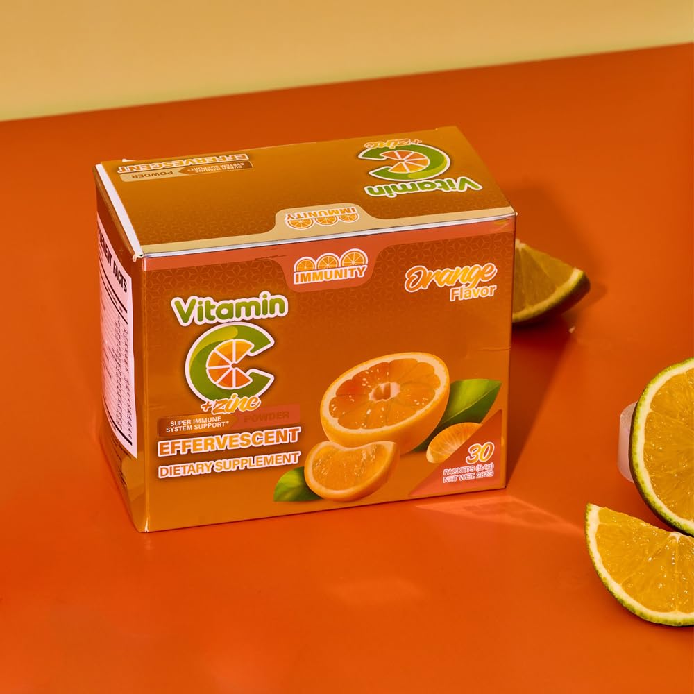 Bebida efervescente vitamina c zinc para apoyo inmunológico y energía