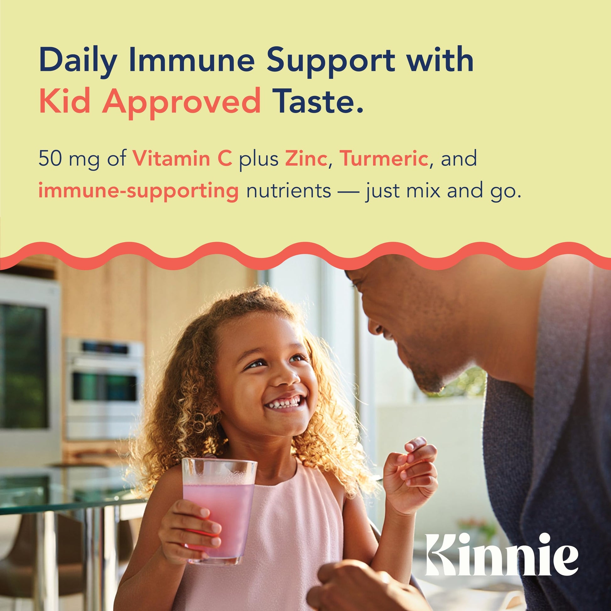 Bebida con zinc, vitamina C y D en sobres para niños