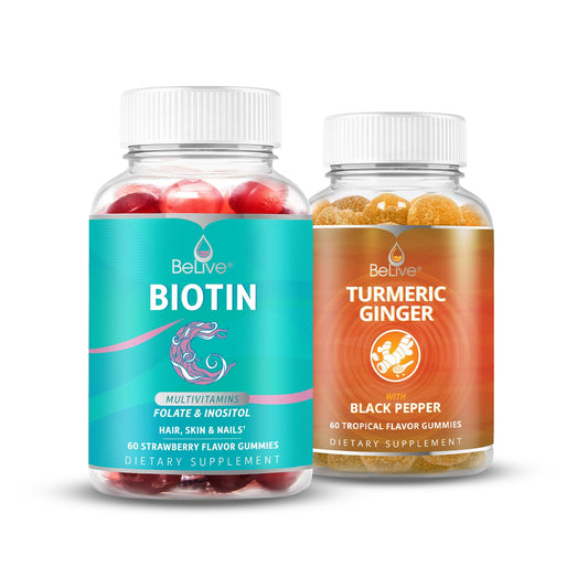 BeLive gominolas biotina y cúrcuma para salud cabello y piel