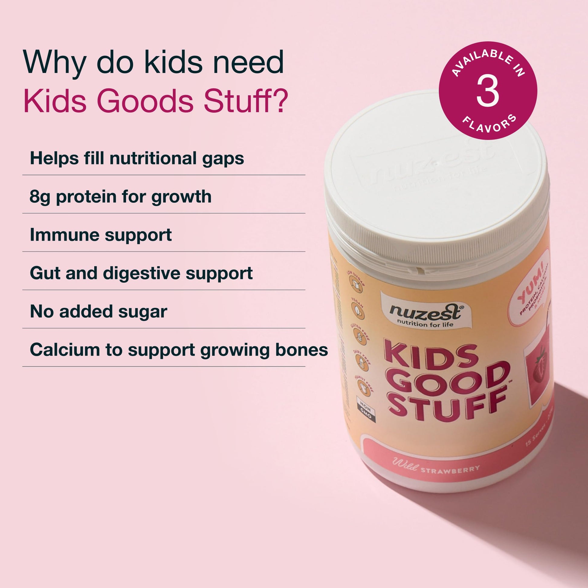 Beneficios del batido Nuzest para niños con apoyo inmune