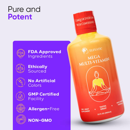 Certificaciones y beneficios del multivitamínico Elevatic