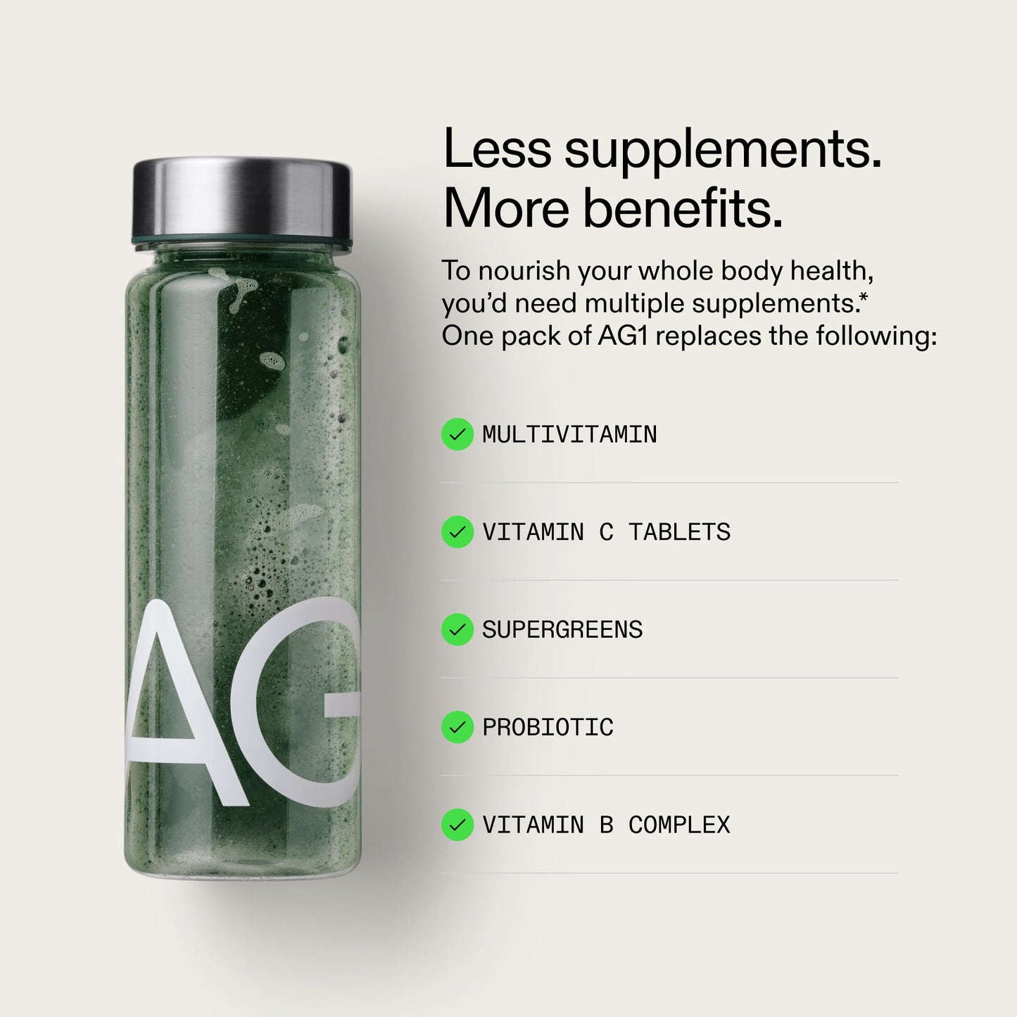 Beneficios comparativos de AG1