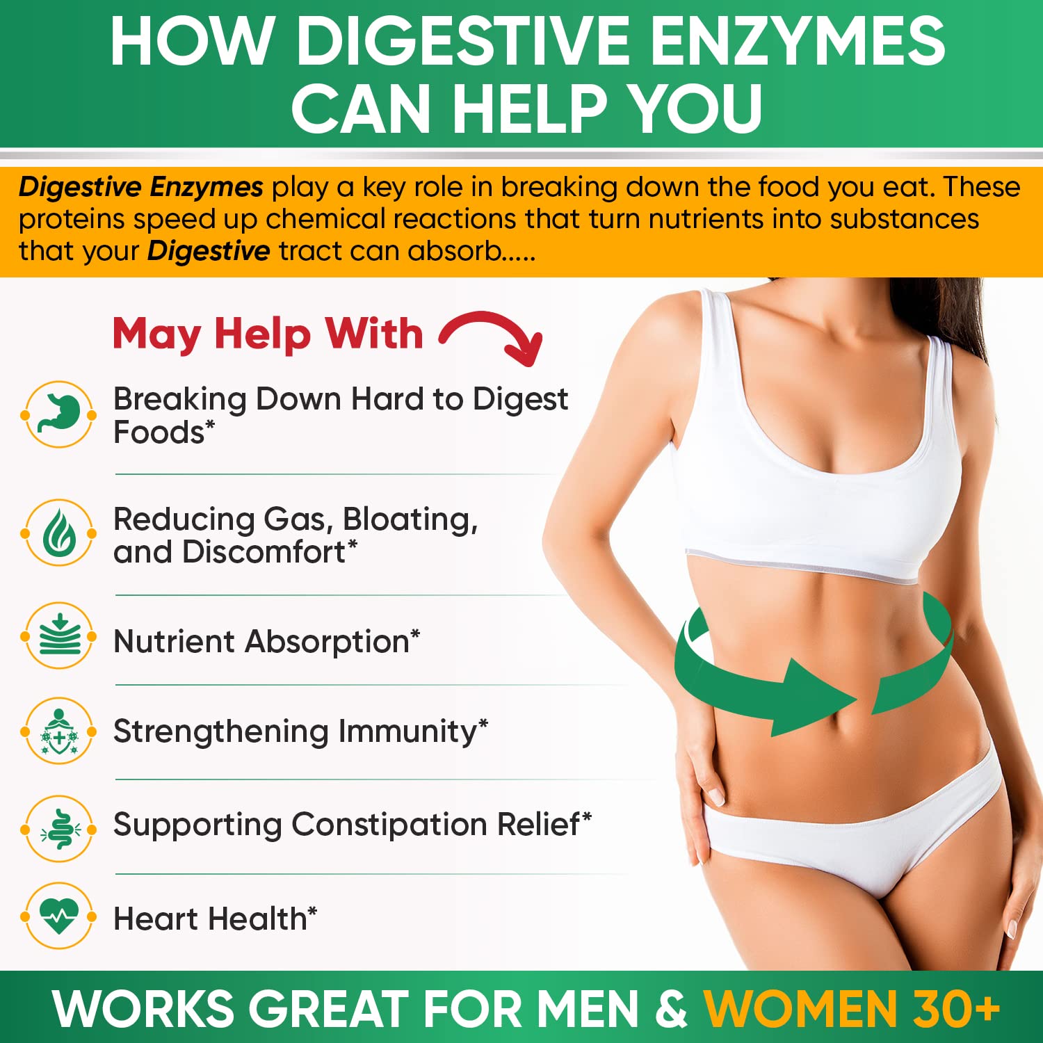 beneficios de las enzimas digestivas para la salud digestiva