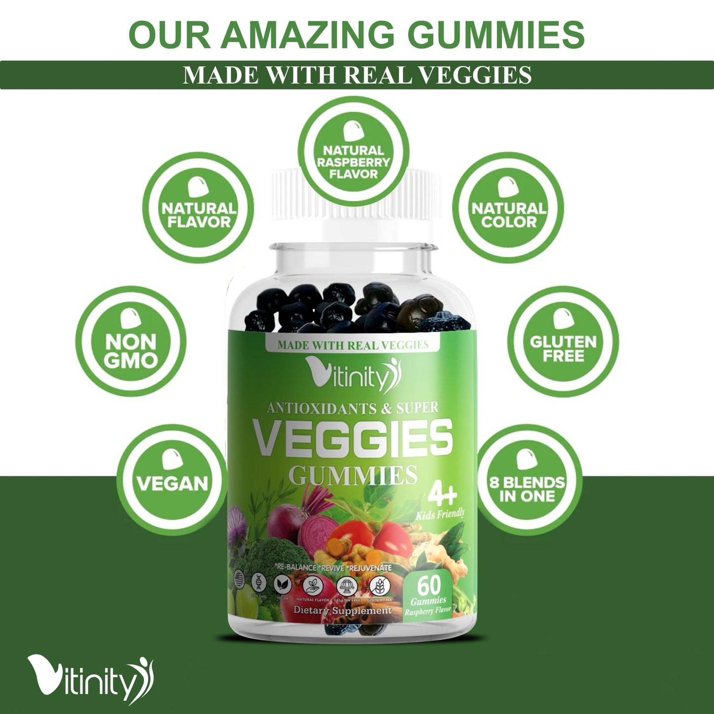 Beneficios gomas VITINITY verduras naturales