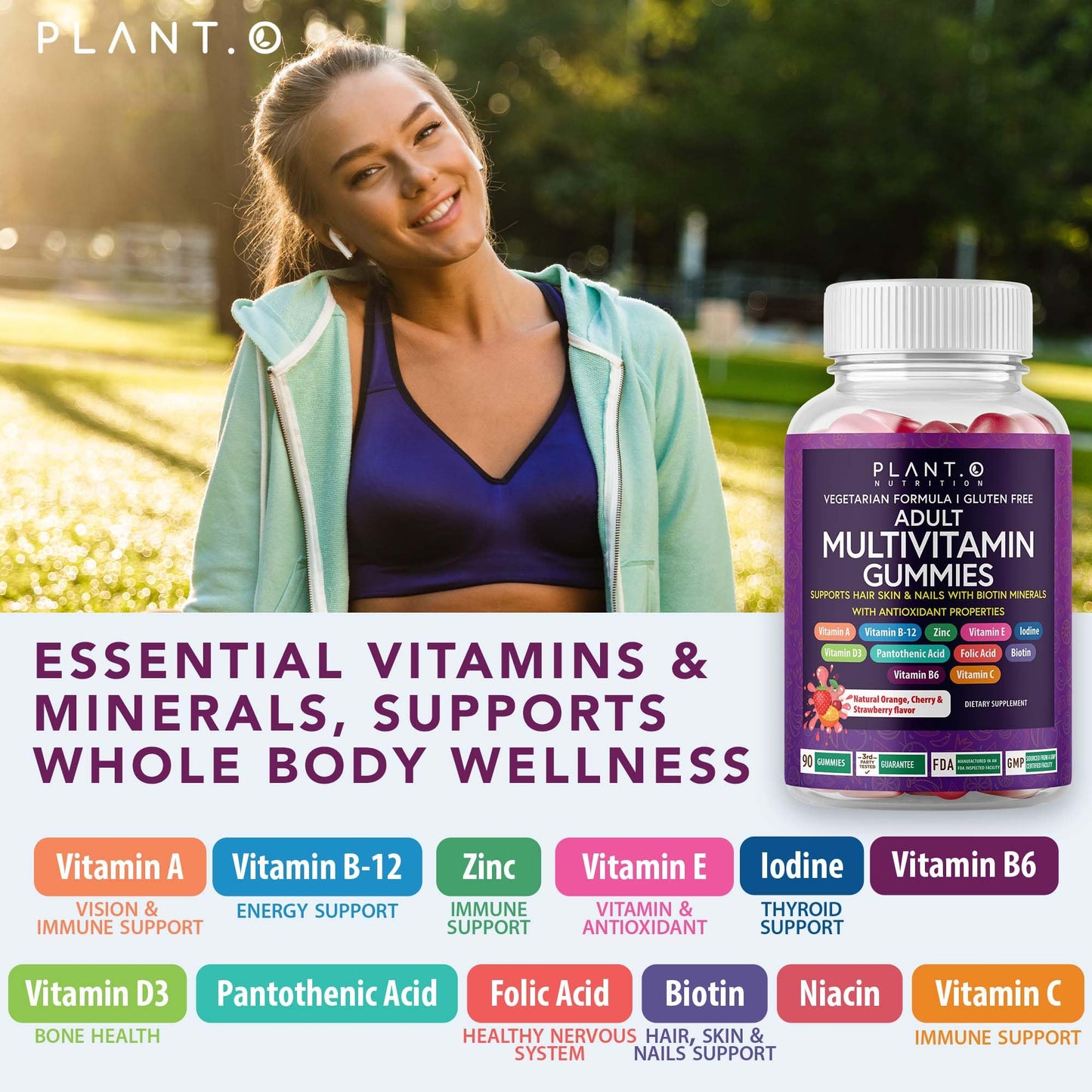 Beneficios de las gomitas multivitamínicas PLANT.O