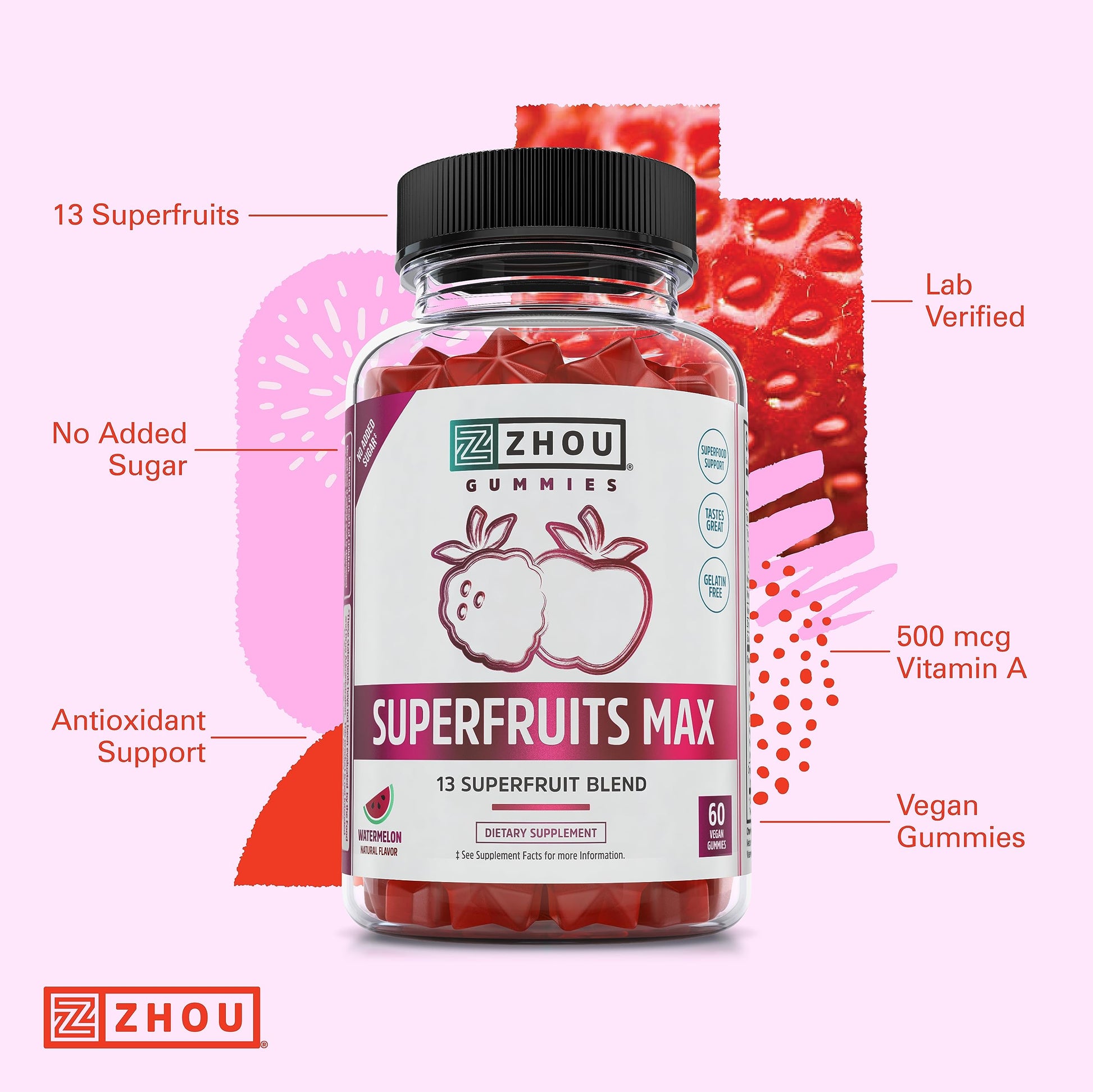 beneficios de las gomitas multivitamínicas zhou superfrutas
