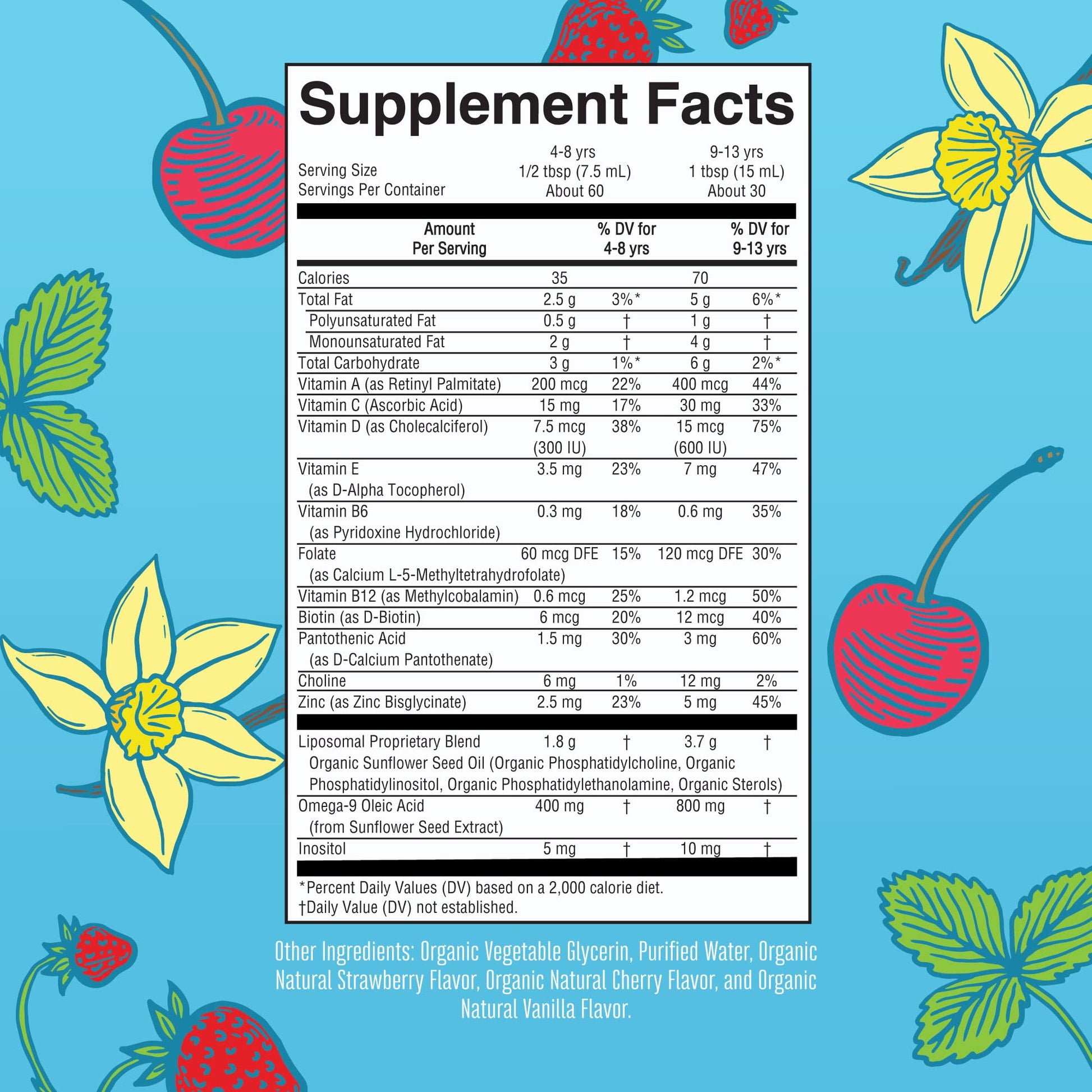 Beneficios del multivitamínico liposomal MaryRuth's para niños