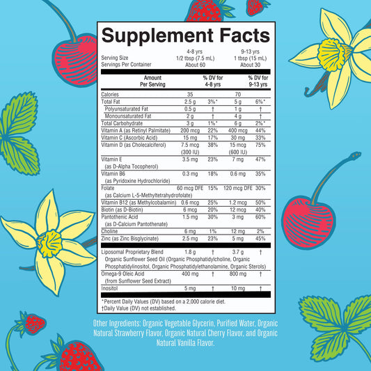 Beneficios del multivitamínico liposomal MaryRuth's para niños