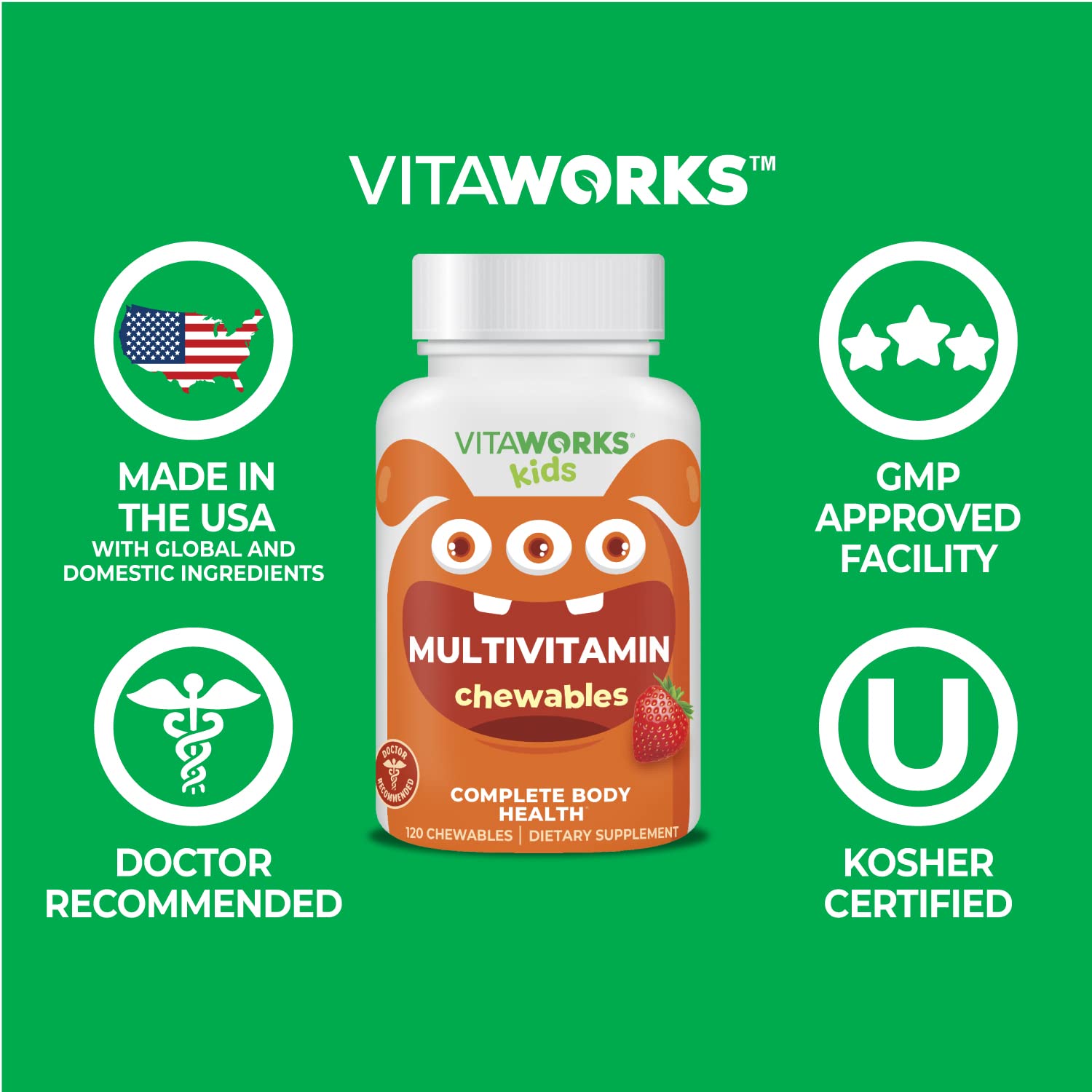 Beneficios masticables multivitaminas niños - frutas mixtas