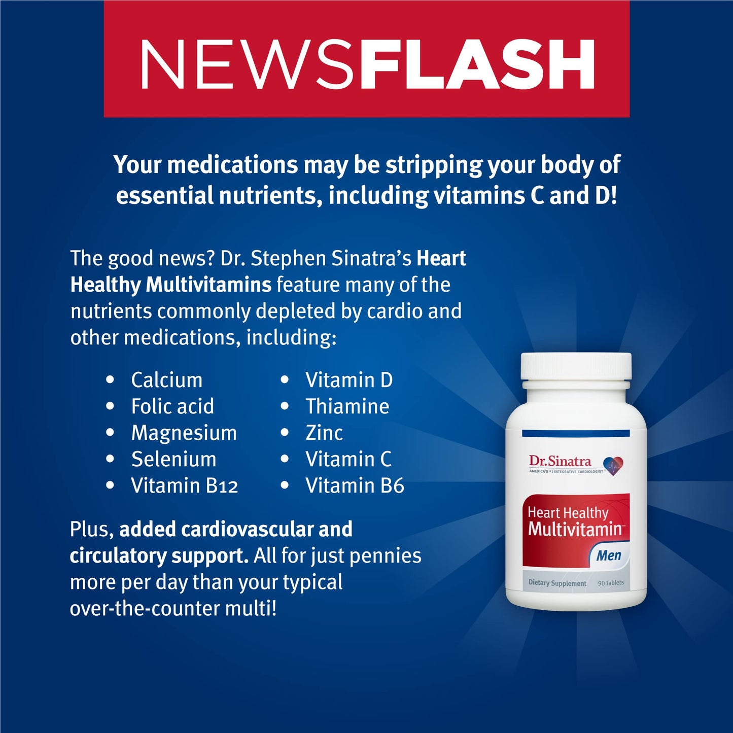 Beneficios médicos multivitamina Dr. Sinatra