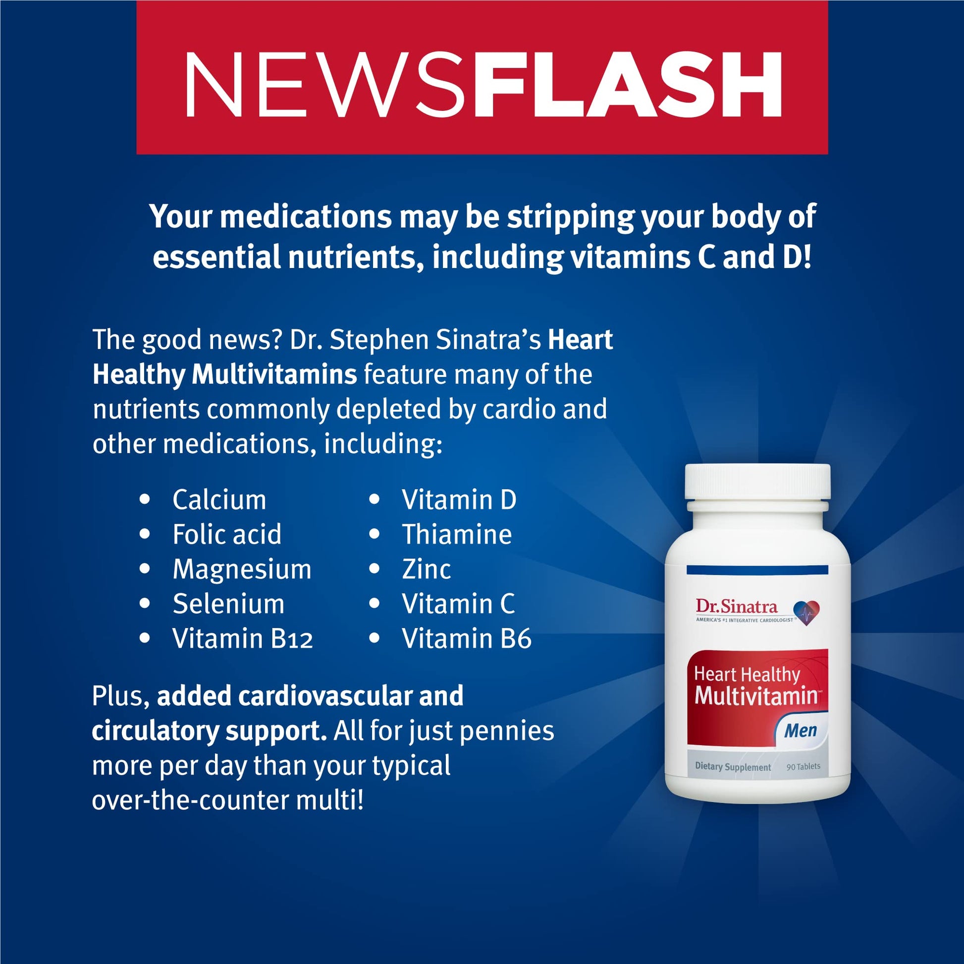 Beneficios médicos multivitamina Dr. Sinatra